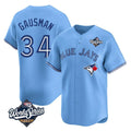 Johmsee T.Blue Jays #34 Kevin Gausman Player Blue 2025 World Series Limited Stitched Jerseys