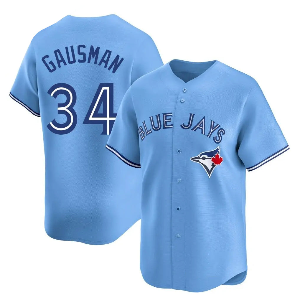 Johmsee T.Blue Jays #34 Kevin Gausman Player Blue Home Limited Stitched Jerseys