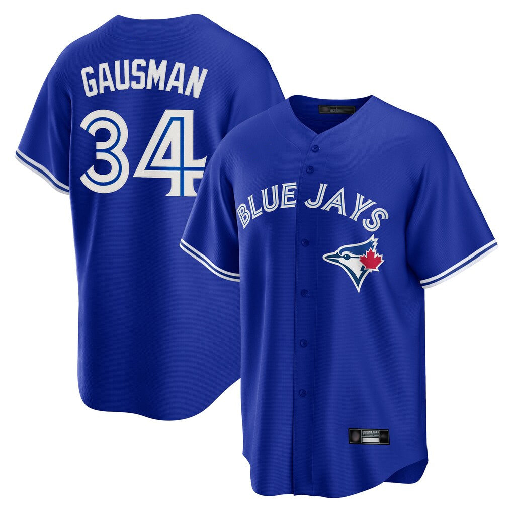 Johmsee T.Blue Jays #34 Kevin Gausman Player Royal Alternate Replica Player Stitched Jerseys