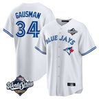 Johmsee T.Blue Jays #34 Kevin Gausman Player White 2025 American League All Stitched Jersey
