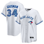 Johmsee T.Blue Jays #34 Kevin Gausman Player White Home Game Stitched Jerseys