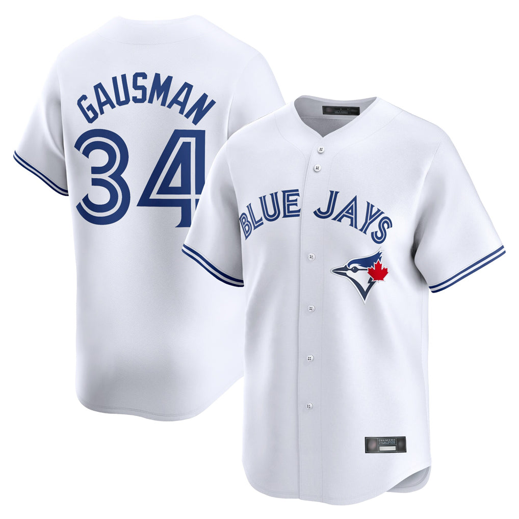 Johmsee T.Blue Jays #34 Kevin Gausman Player White Home Limited Stitched Jerseys