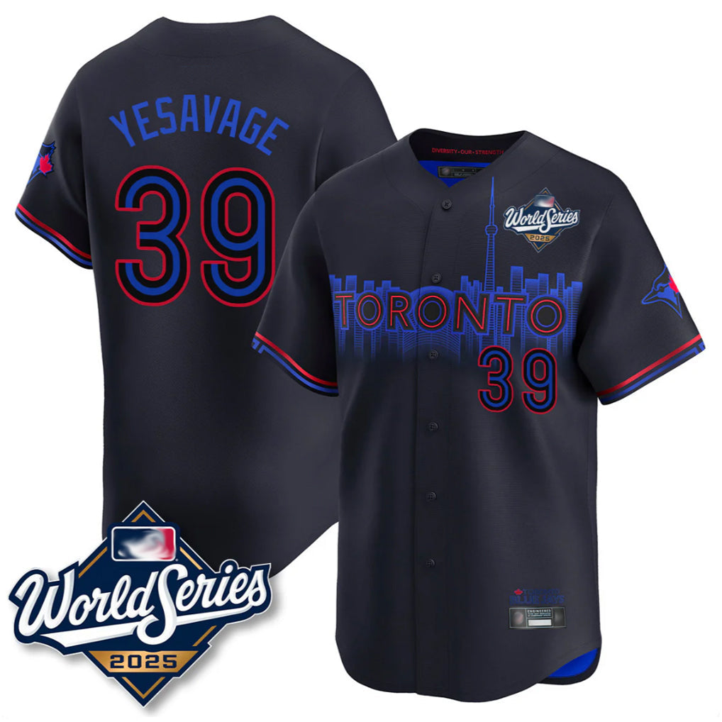 Johmsee T.Blue Jays #39 Trey Yesavage Player Black AL East Division Limited All Stitched Jerseys