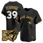 Johmsee T.Blue Jays #39 Trey Yesavage Player Black 50 Seasons Patch Vapor Premier Limited All Stitched Jerseys