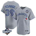 Johmsee T.Blue Jays #39 Trey Yesavage Player Gray 2025 American League Limited All Stitched Jerseys