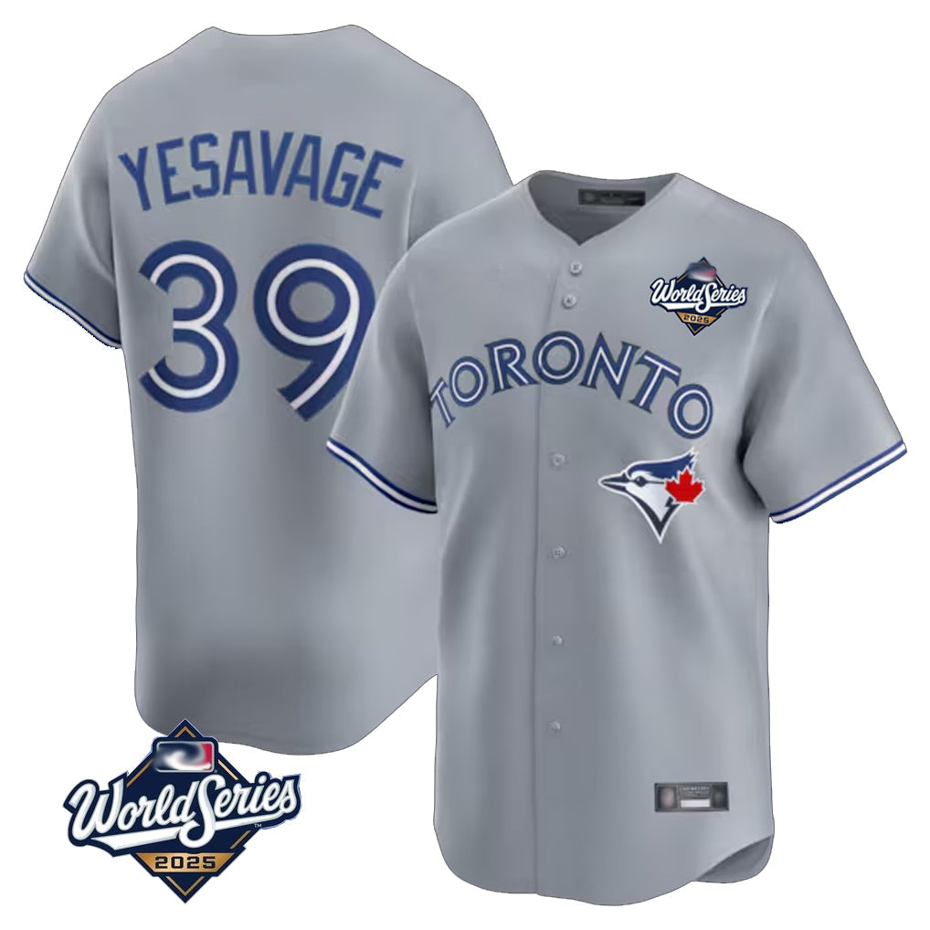 Johmsee T.Blue Jays #39 Trey Yesavage Player Gray 2025 American League Limited All Stitched Jerseys