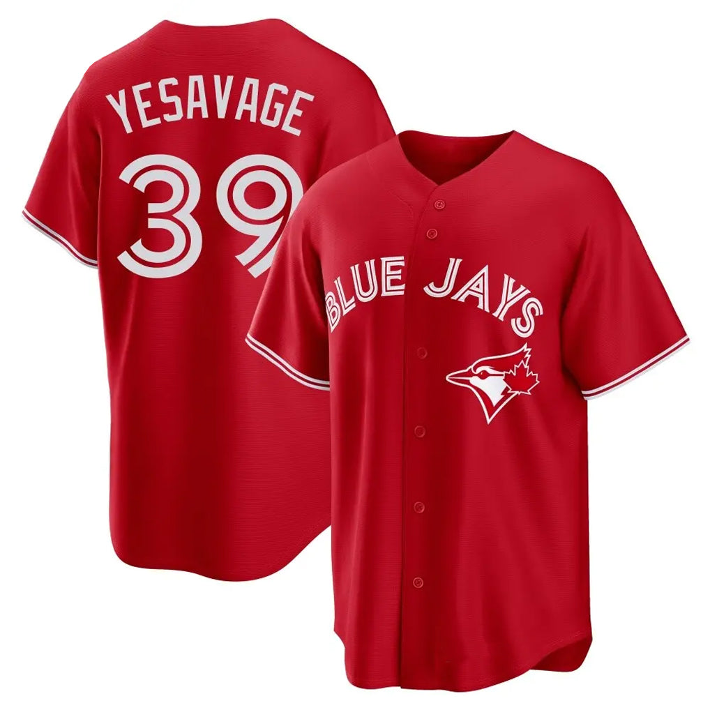 Johmsee T.Blue Jays #39 Trey Yesavage Player Red Home Game Stitched Jerseys