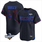Johmsee T.Blue Jays #47 Addison Barger Player Black 2025 World Series City Connect Stitched Jerseys