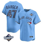 Johmsee T.Blue Jays #47 Addison Barger Player Blue 2025 World Series Limited Stitched Jerseys