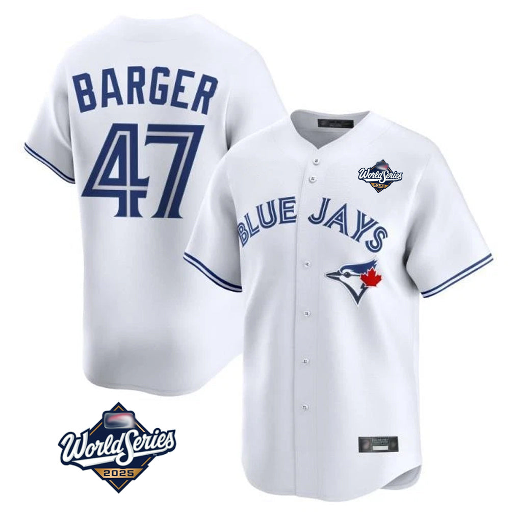 Johmsee T.Blue Jays #47 Addison Barger Player White 2025 World Series Limited Stitched Jerseys
