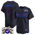 Johmsee T.Blue Jays #4 George Springer Player Black 2025 American League City Connect Limited Stitched Jerseys