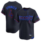 Johmsee T.Blue Jays #4 George Springer Player Black City Connect Limited Stitched Jerseys