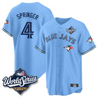 Johmsee T.Blue Jays #4 George Springer Player Blue 2025 World Series Limited Stitched Jerseys