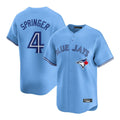 Johmsee T.Blue Jays #4 George Springer Player Blue Home Game Stitched Jerseys