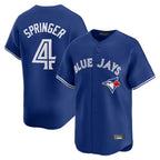 Johmsee T.Blue Jays #4 George Springer Player Royal Home Limited Stitched Jerseys