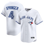 Johmsee T.Blue Jays #4 George Springer Player White Home Limited Stitched Jerseys