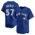 Johmsee T.Blue Jays #57 Shane Bieber Player Royal Home Stitched Jerseys
