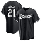 Johmsee T.Rangers #21 Jake Burger Player Black Home Limited Stitched Jerseys