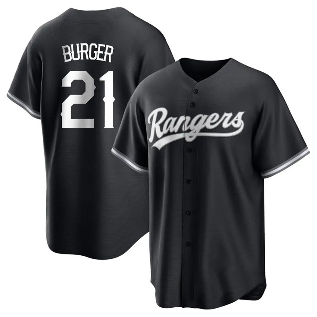 Johmsee T.Rangers #21 Jake Burger Player Black Home Limited Stitched Jerseys