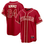 Johmsee T.Rangers #24 Brandon Nimmo Player Red 2026 City Connect Stitched Jerseys
