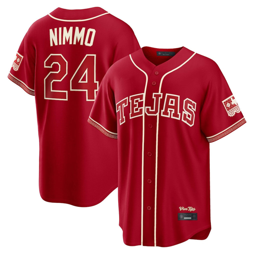 Johmsee T.Rangers #24 Brandon Nimmo Player Red 2026 City Connect Stitched Jerseys