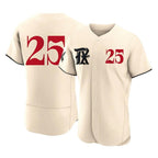 Johmsee T.Rangers #25 Buddy Bell Player Cream Limited City Connect Stitched Jerseys
