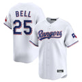 Johmsee T.Rangers #25 Buddy Bell Player White Home Limited Stitched Jerseys