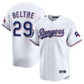 Johmsee T.Rangers #29 Adrian Beltre Player White Home Limited Stitched Jerseys