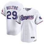 Johmsee T.Rangers #29 Adrian Beltre Player White Home Limited Stitched Jerseys