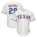 Johmsee T.Rangers #29 Adrian Beltre Player White Majestic Home Cool Stitched Jerseys