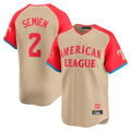 Johmsee T.Rangers #2 Marcus Semien Player Cream American League All-Star Game Limited Stitched Jerseys