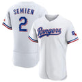 Johmsee T.Rangers #2 Marcus Semien Player Gold Collection Limited White Elite Stitched Jerseys