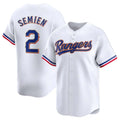 Johmsee T.Rangers #2 Marcus Semien Player Gold Collection Limited White Stitched Jerseys