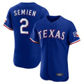 Johmsee T.Rangers #2 Marcus Semien Player Royal Elite Home Limited Stitched Jerseys