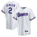 Johmsee T.Rangers #2 Marcus Semien Player White Replica Game Stitched Jerseys