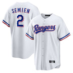 Johmsee T.Rangers #2 Marcus Semien Player White Replica Game Stitched Jerseys