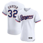 Johmsee T.Rangers #32 Evan Carter Player White Home Limited Elite Stitched Jerseys