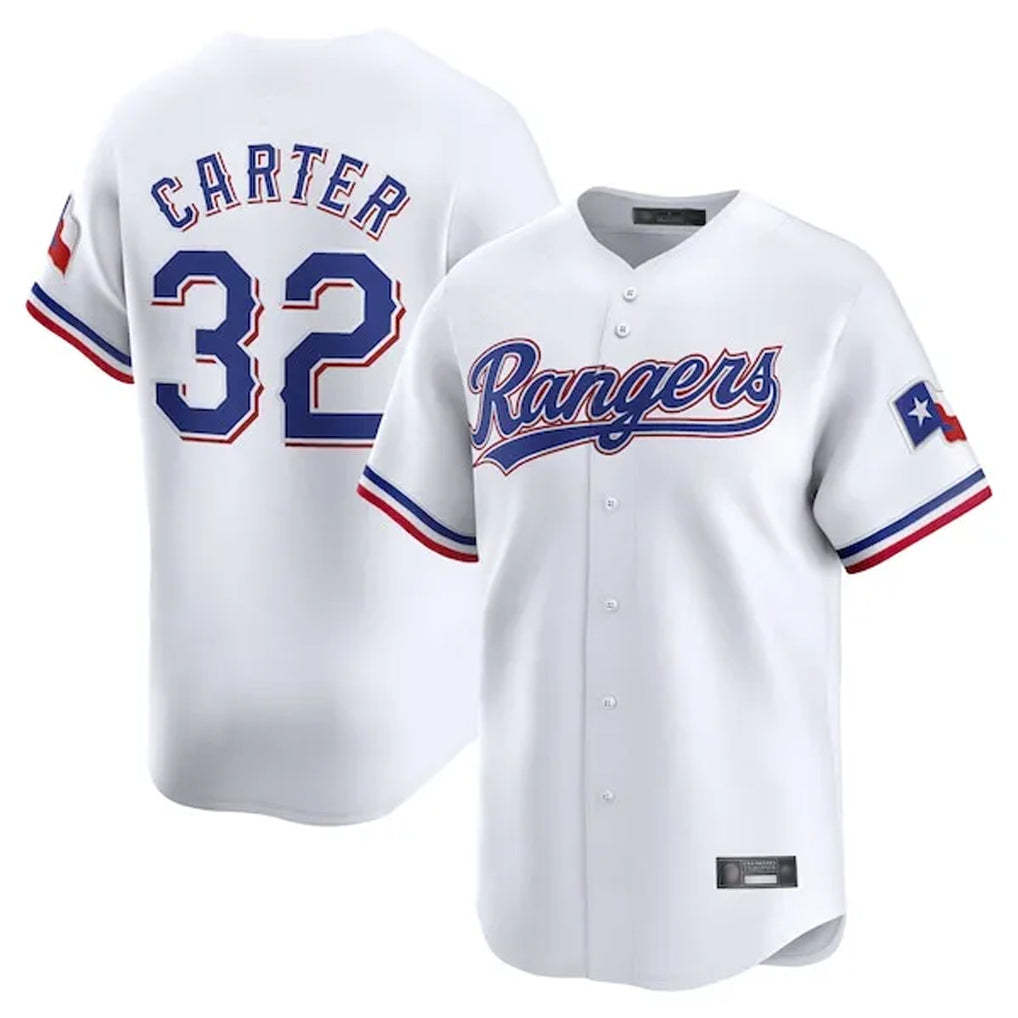 Johmsee T.Rangers #32 Evan Carter Player White Home Limited Stitched Jerseys