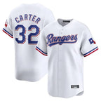 Johmsee T.Rangers #32 Evan Carter Player White Home Limited Stitched Jerseys