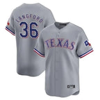 Johmsee T.Rangers #36 Wyatt Langford Player Gray Home Limited Stitched Jerseys