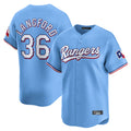 Johmsee T.Rangers #36 Wyatt Langford Player Light Blue Home Limited Stitched Jerseys