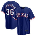 Johmsee T.Rangers #36 Wyatt Langford Player Royal Home Game Stitched Jerseys