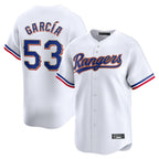 Johmsee T.Rangers #53 Adolis Garcia Player Gold Home Limited White Stitched Jerseys