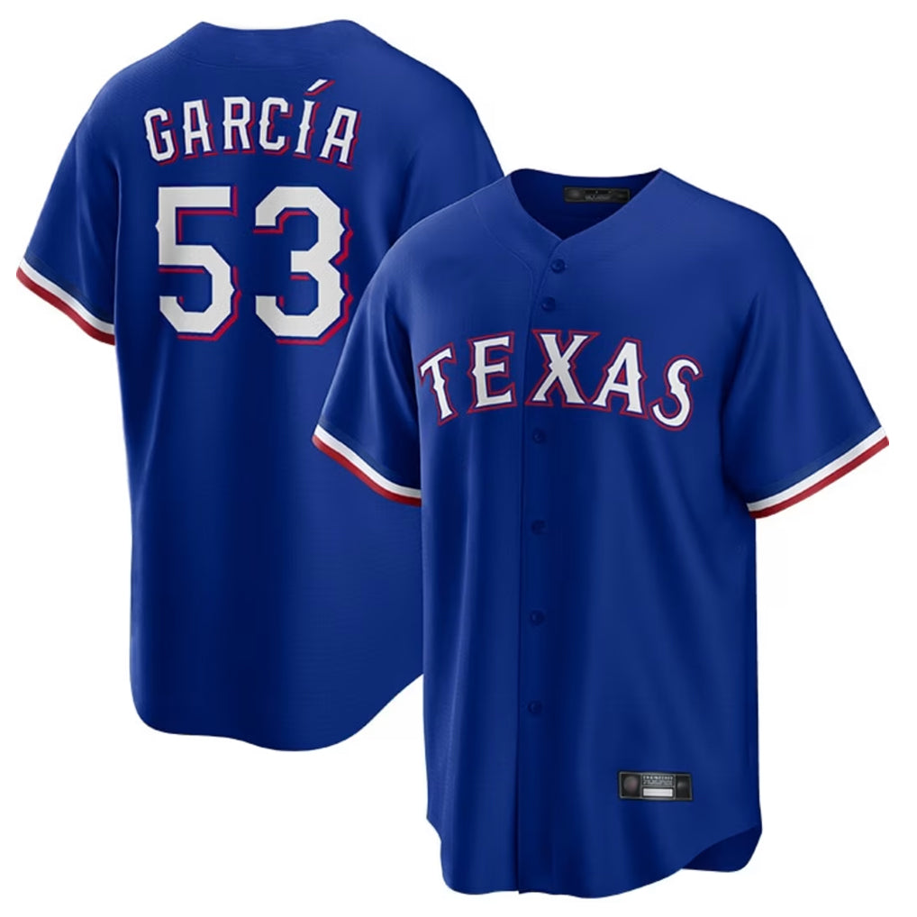 Johmsee T.Rangers #53 Adolis Garcia Player Royal Home Limited Game Stitched Jerseys