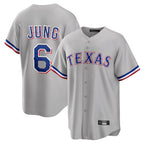 Johmsee T.Rangers #6 Josh Jung Player Gray Limited Home Stitched Jerseys