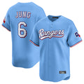 Johmsee T.Rangers #6 Josh Jung Player Light Blue Limited Home Stitched Jerseys