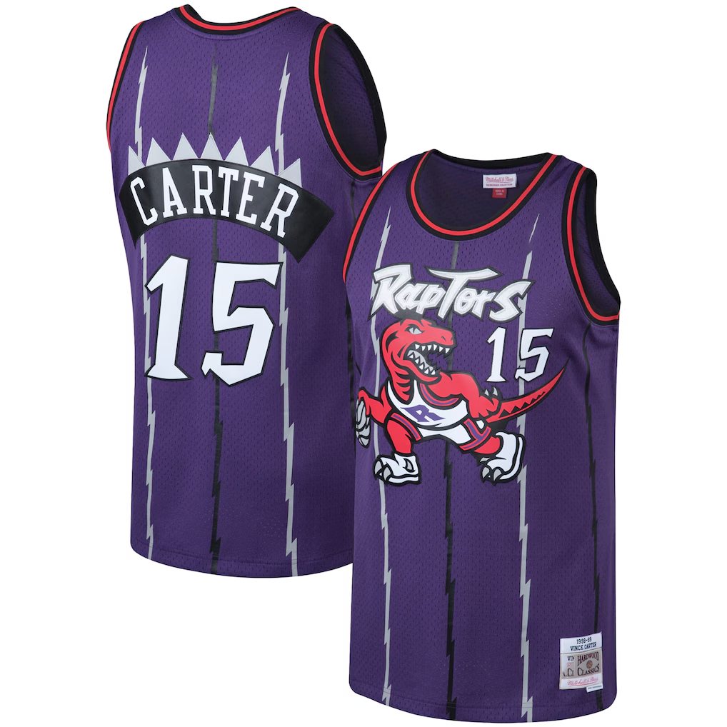 Johmsee T.Raptors #15 Vince Carter Mitchell & Ness Purple 199899 Big & Tall Hardwood Classics Swingman Jerseys