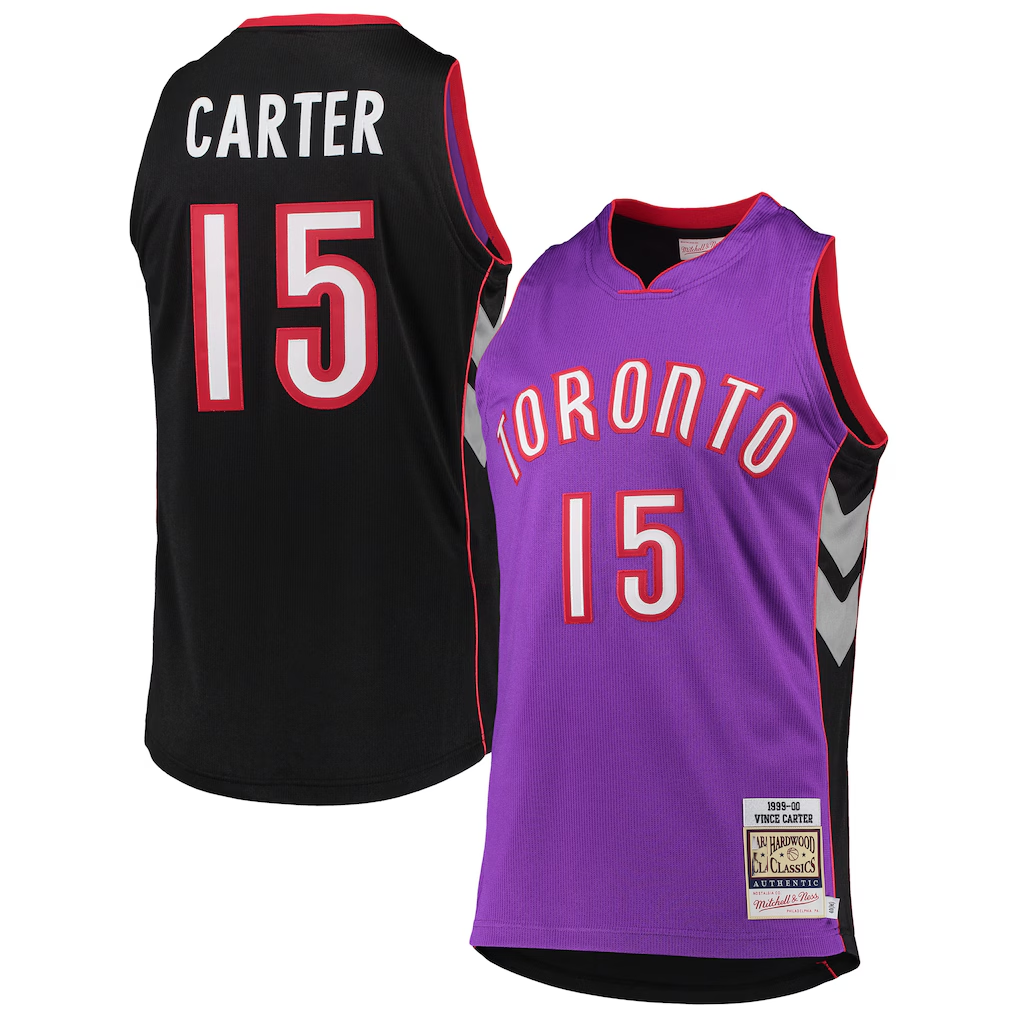 Johmsee T.Raptors #15 Vince Carter Mitchell & Ness Purple 19992000 Hardwood Classics Authentic Jerseys