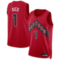 Johmsee T.Raptors #1 Gradey Dick Red Swingman Player Jerseys - Icon Edition
