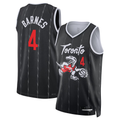 Johmsee T.Raptors #4 Scottie Barnes Black 2025-26 Swingman Jerseys - City Edition